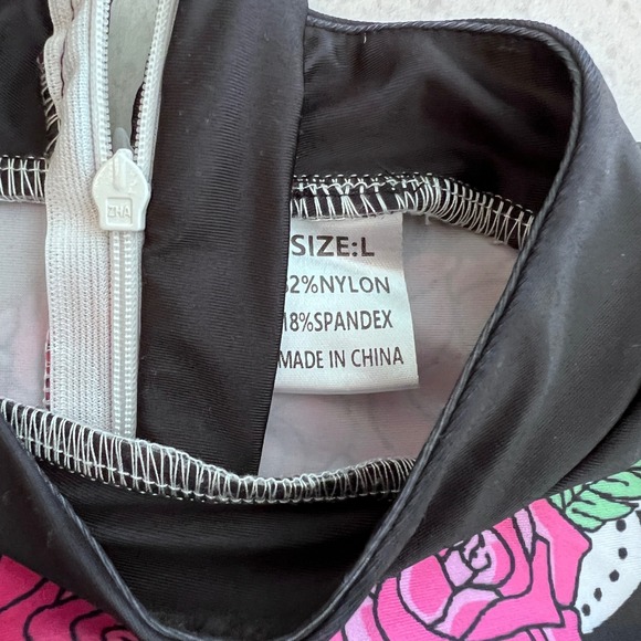 Kids Girls Halloween Costume Skeleton Floral Day of‎ the Dead Size L - Picture 2 of 9